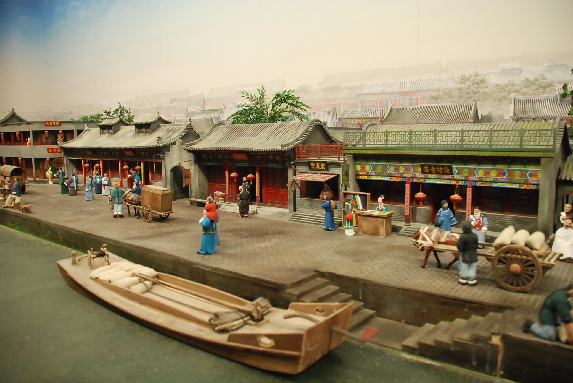 《大运河繁荣的漕运码头》场景复原